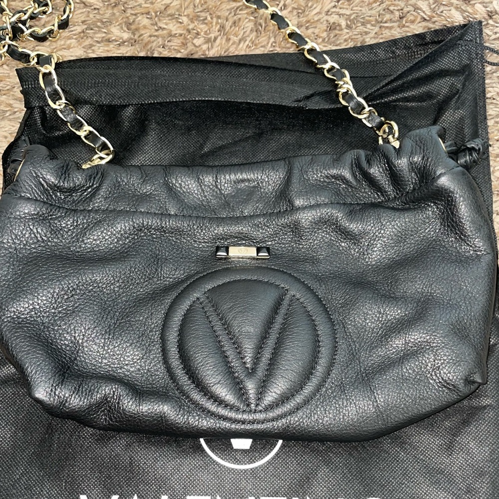 Black gently used Mario Valentino crossbody purse